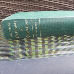The Oxford Dictionary of Quotations 2nd Edition 1955 Old Vintage Hardcover Book